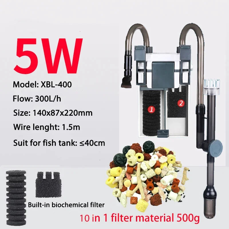 220-240V 50HZ SUNSUN XBL Series Aquarium Wall Mounted Filter Barrel External Fish Tank Small Silent Hang on Filter