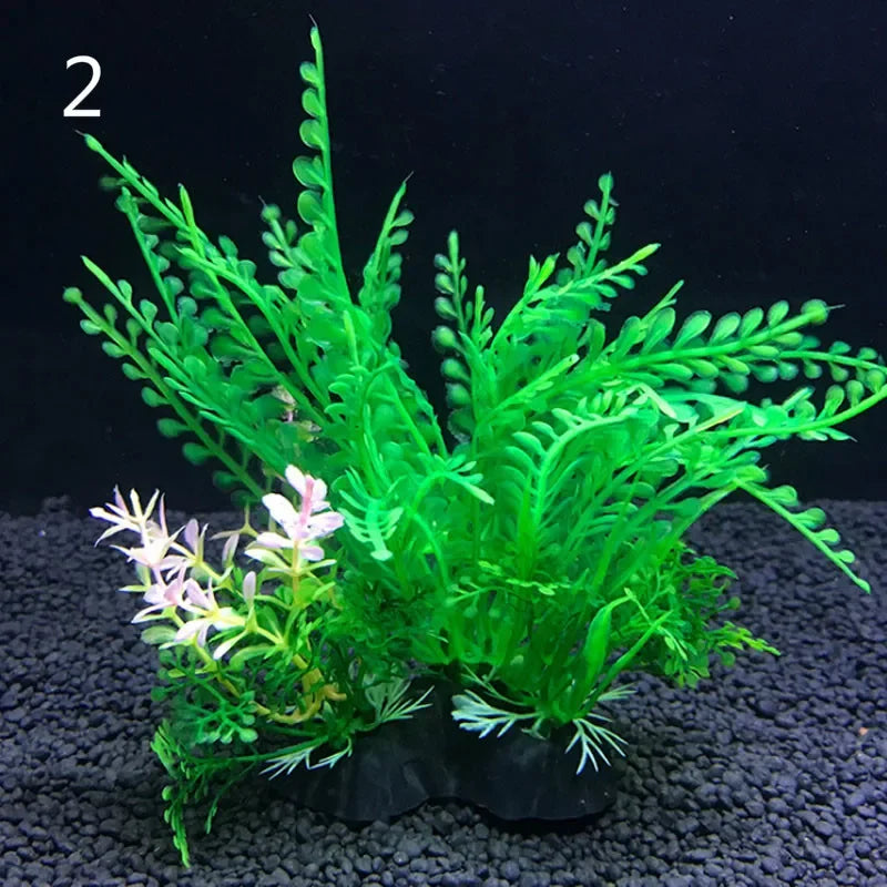 Aquarium Artificial Decor Plants Simulation Water Weeds Ornament Fish Tank Plant Water Weeds Aquarium Grass Decoration 14Cm