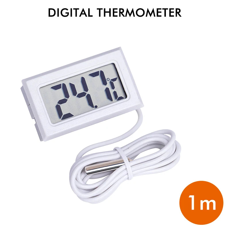 Fish Tank Thermometer Aquarium Adsorbable Digital Display Temperature Detector LCD Screen Display Celsius Fish Tank Tool Aquatic