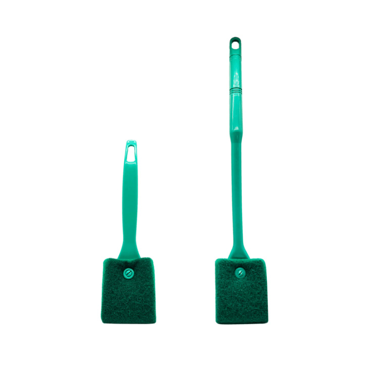 Dual-Sided Long Handle Aquarium Cleaning Brush
