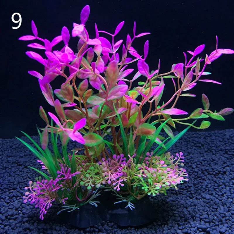 Aquarium Artificial Decor Plants Simulation Water Weeds Ornament Fish Tank Plant Water Weeds Aquarium Grass Decoration 14Cm