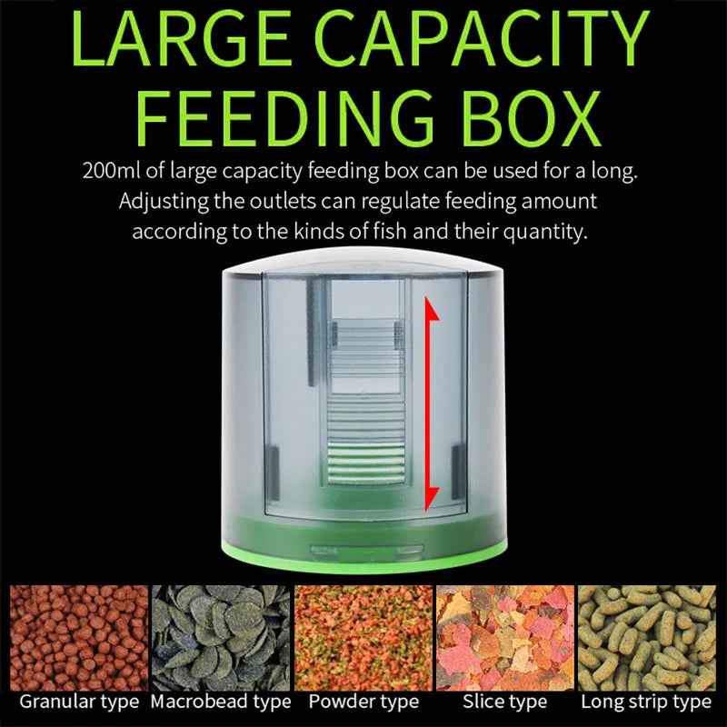 Automatic Fish Feeder Digital Fish Tank Aquarium Food Dispenser Plastic Intelligent Timing Electric Fish Feeding Tool for Turtle