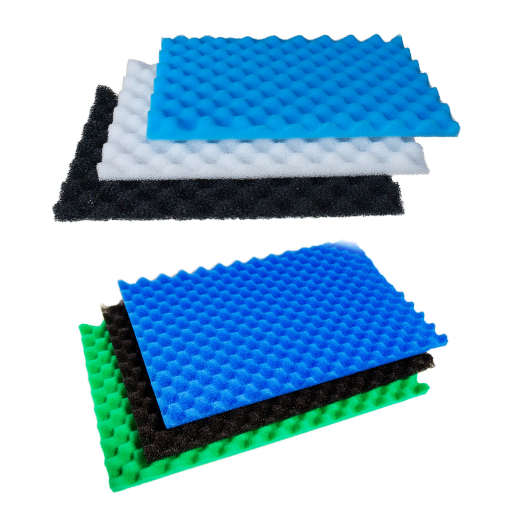 POND FILTER FOAM REPLACEMENT MEDIA SET PACK of 3 FINE MEDIUM COARSE SPONGE SPARE