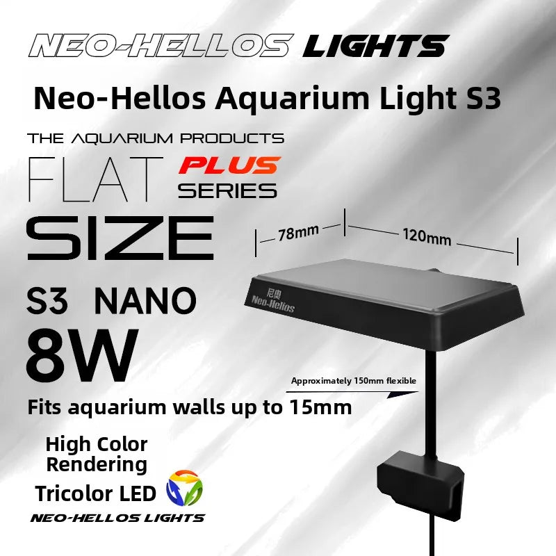 Neo S3 Full Spectrum Plant Growth LED Light for Aquarium Color Enhancing Algae Bloom Control Landscape Lighting Pet Equipment
