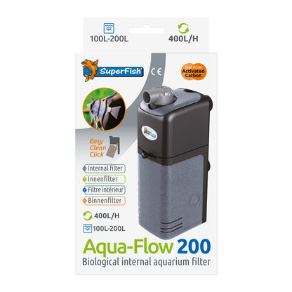 SUPERFISH AQUAFLOW INTERNAL POWER FILTER AQUARIUM SPRAY BAR FISH TANK BIO MEDIA