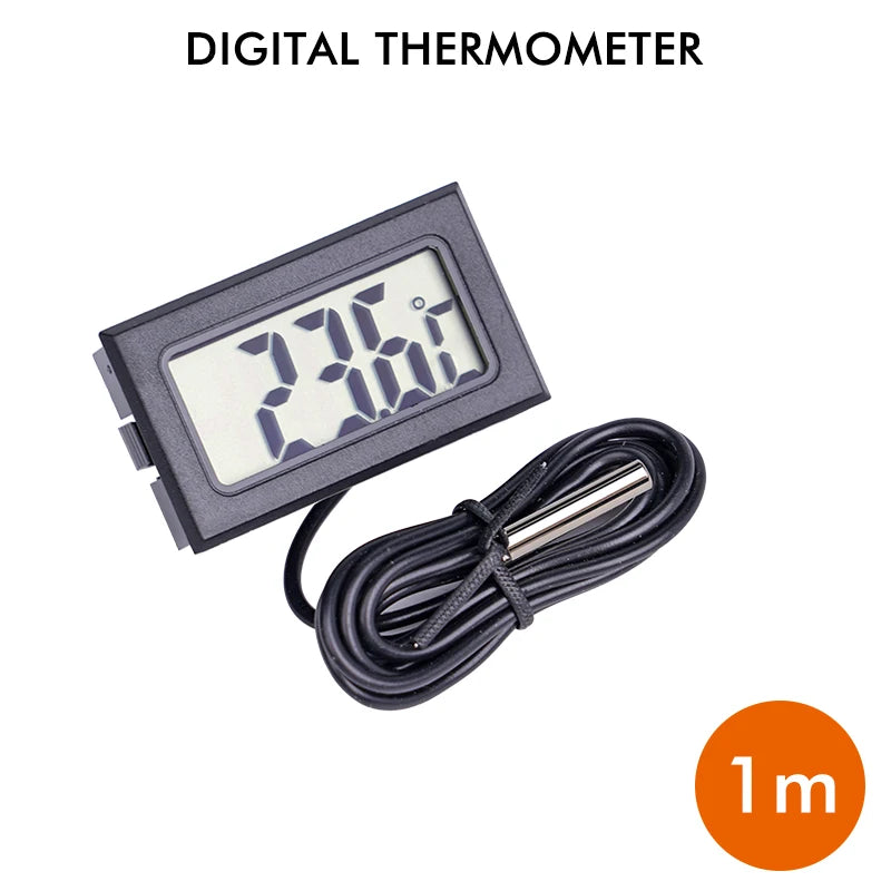 Fish Tank Thermometer Aquarium Adsorbable Digital Display Temperature Detector LCD Screen Display Celsius Fish Tank Tool Aquatic