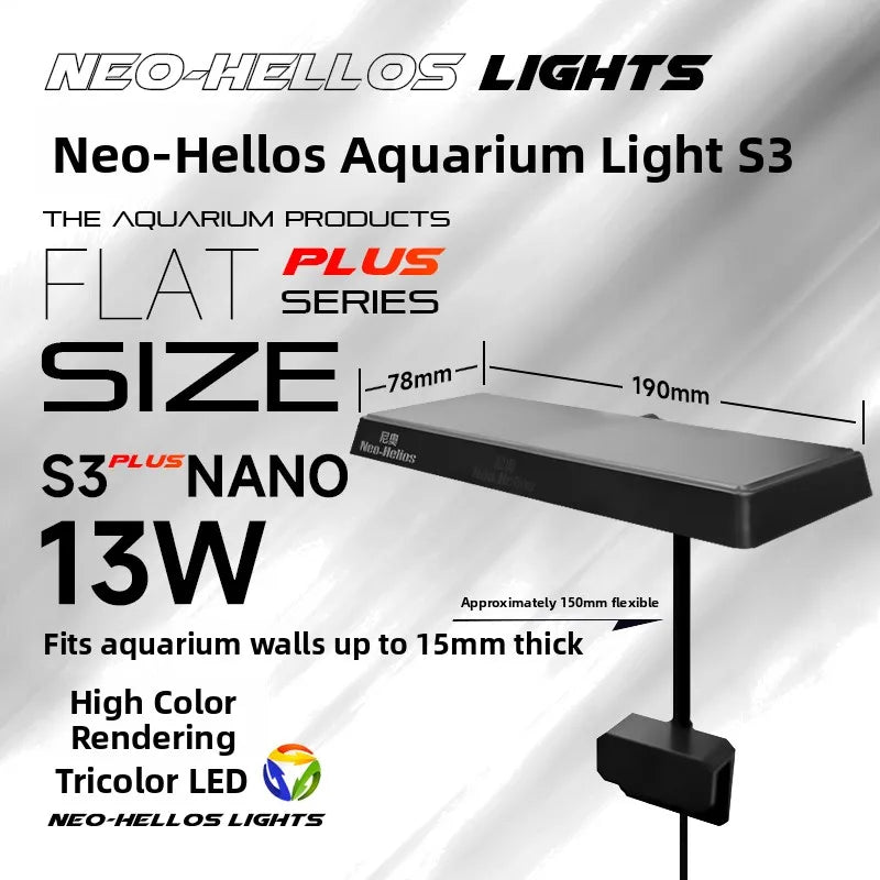 Neo S3 Full Spectrum Plant Growth LED Light for Aquarium Color Enhancing Algae Bloom Control Landscape Lighting Pet Equipment