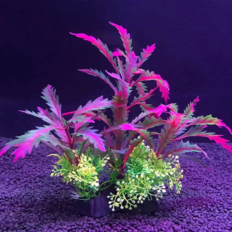 Aquarium Artificial Decor Plants Simulation Water Weeds Ornament Fish Tank Plant Water Weeds Aquarium Grass Decoration 14Cm