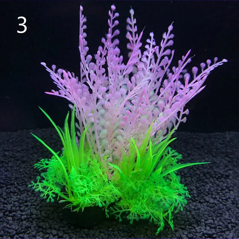 Aquarium Artificial Decor Plants Simulation Water Weeds Ornament Fish Tank Plant Water Weeds Aquarium Grass Decoration 14Cm
