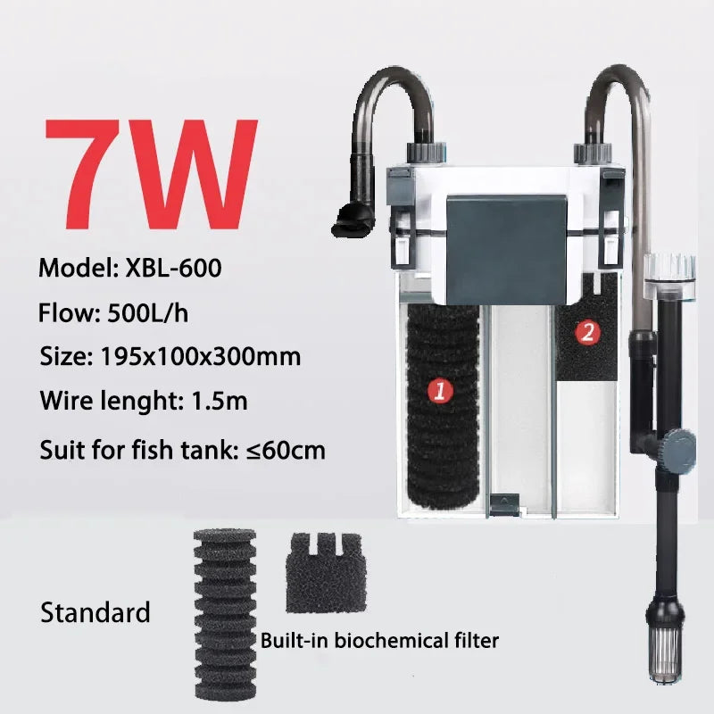 220-240V 50HZ SUNSUN XBL Series Aquarium Wall Mounted Filter Barrel External Fish Tank Small Silent Hang on Filter