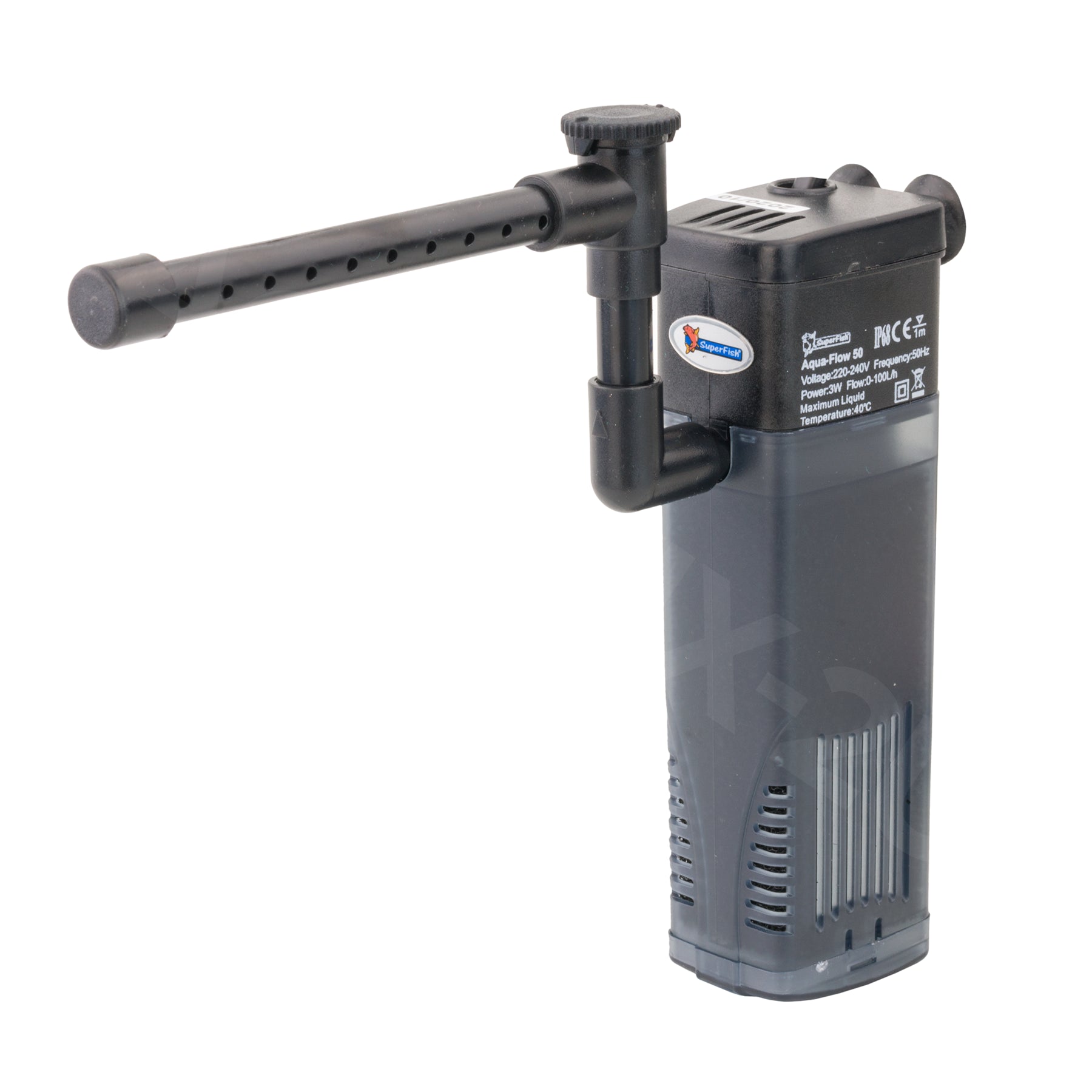 SUPERFISH AQUAFLOW INTERNAL POWER FILTER AQUARIUM SPRAY BAR FISH TANK BIO MEDIA