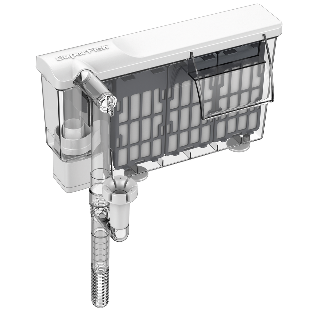 SUPERFISH HANG on AQUARIUM FILTER WATERFALL EXTERNAL FILTRATION FISH HOB SKIMMER
