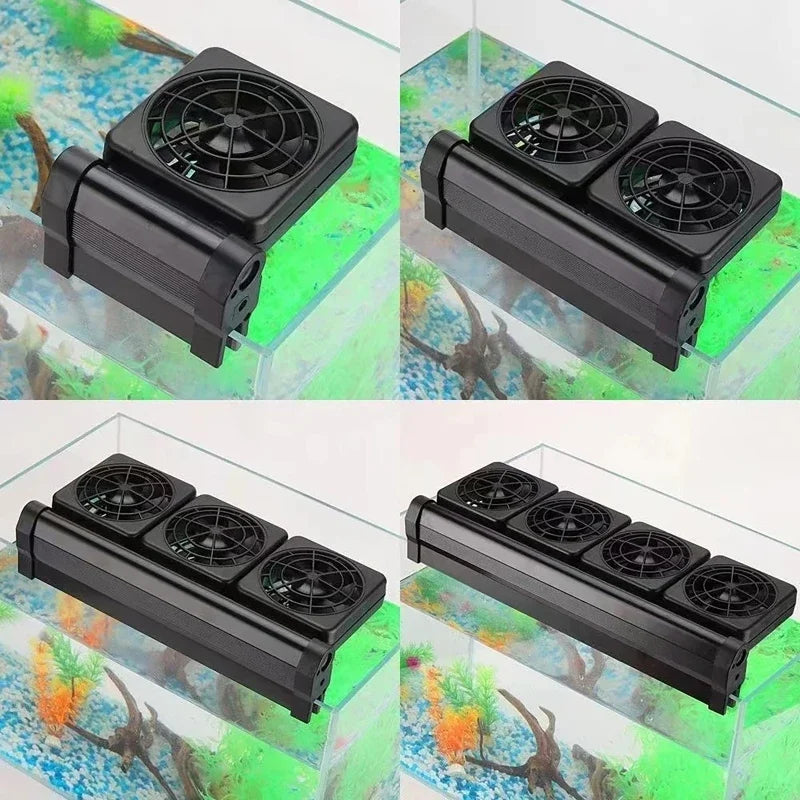 Adjustable Wind Speed Cooling Fan Fish Tank Cooling Fan Timing Fish Tank Cooler Glass Thickness ≤12mm Aquarium Accessories