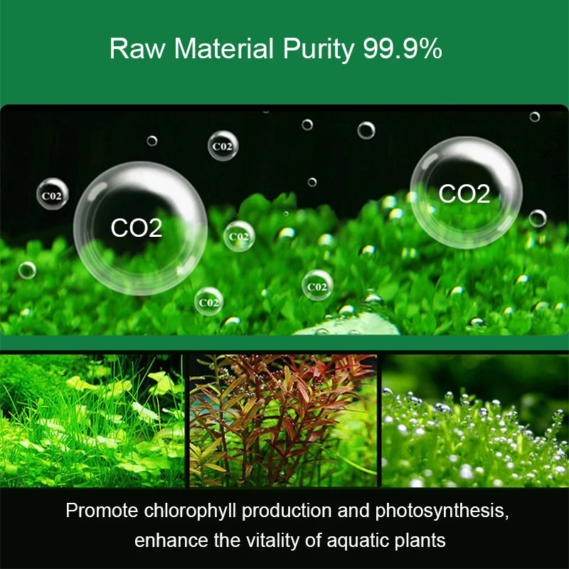 Aquarium CO2 Generator Reactor Citric Acid Baking Soda Powder Fish Tank Plants DIY CO2 System Kit Accessories for Home Cleaning