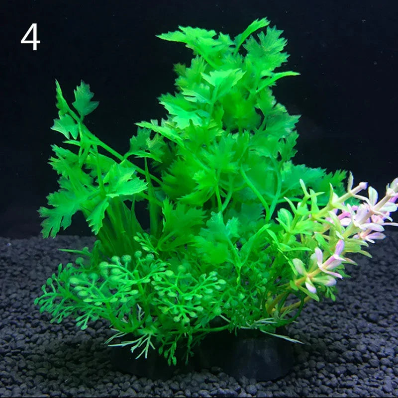 Aquarium Artificial Decor Plants Simulation Water Weeds Ornament Fish Tank Plant Water Weeds Aquarium Grass Decoration 14Cm