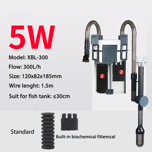 220-240V 50HZ SUNSUN XBL Series Aquarium Wall Mounted Filter Barrel External Fish Tank Small Silent Hang on Filter