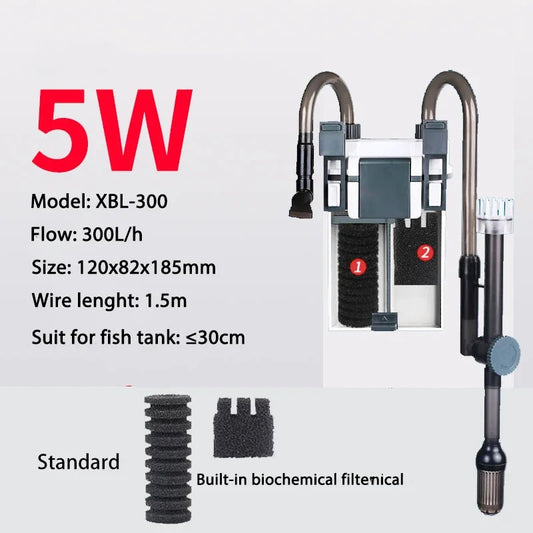 220-240V 50HZ SUNSUN XBL Series Aquarium Wall Mounted Filter Barrel External Fish Tank Small Silent Hang on Filter