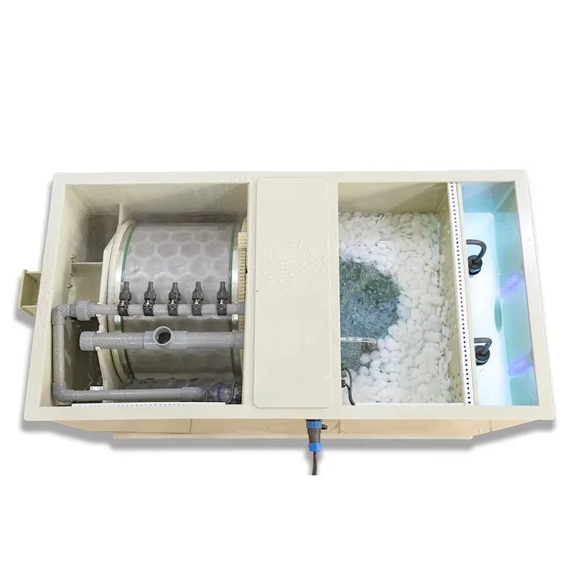 Aquaculture Equipment Aquarium Fish Tank Drum Sieve Filter with UV Lamp for 30m3 Koi Pond Fish Pond Bio Filter