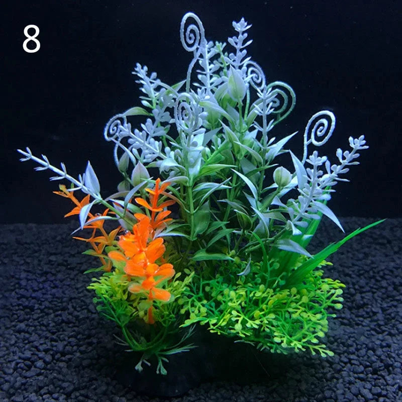 Aquarium Artificial Decor Plants Simulation Water Weeds Ornament Fish Tank Plant Water Weeds Aquarium Grass Decoration 14Cm
