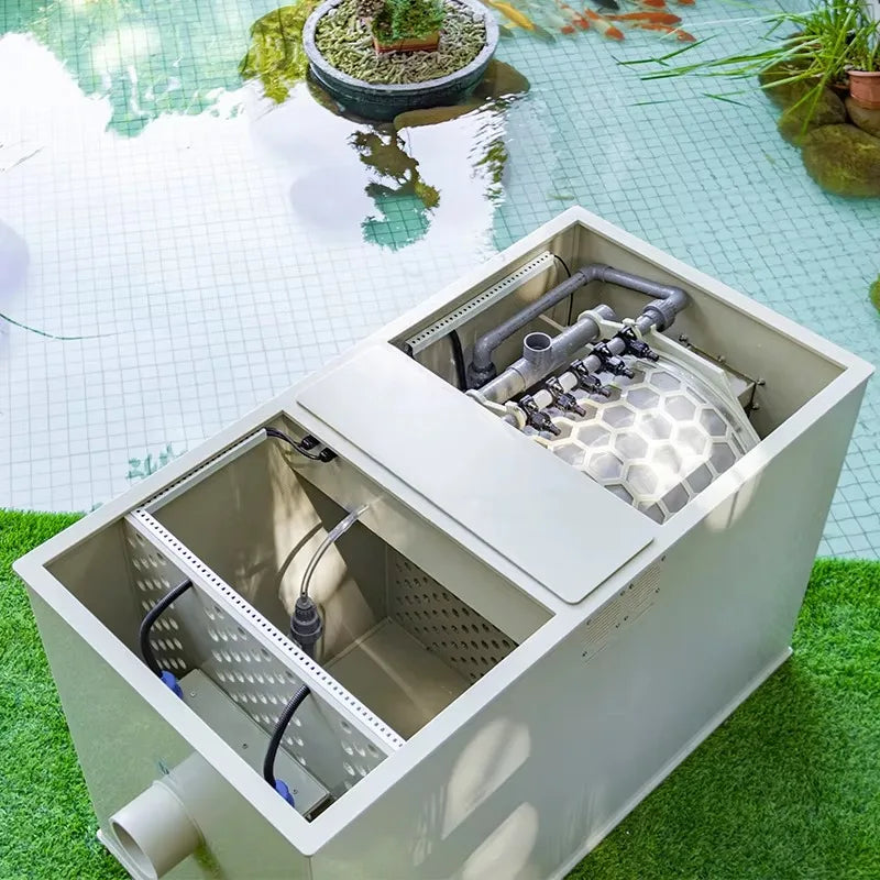 Aquaculture Equipment Aquarium Fish Tank Drum Sieve Filter with UV Lamp for 30m3 Koi Pond Fish Pond Bio Filter