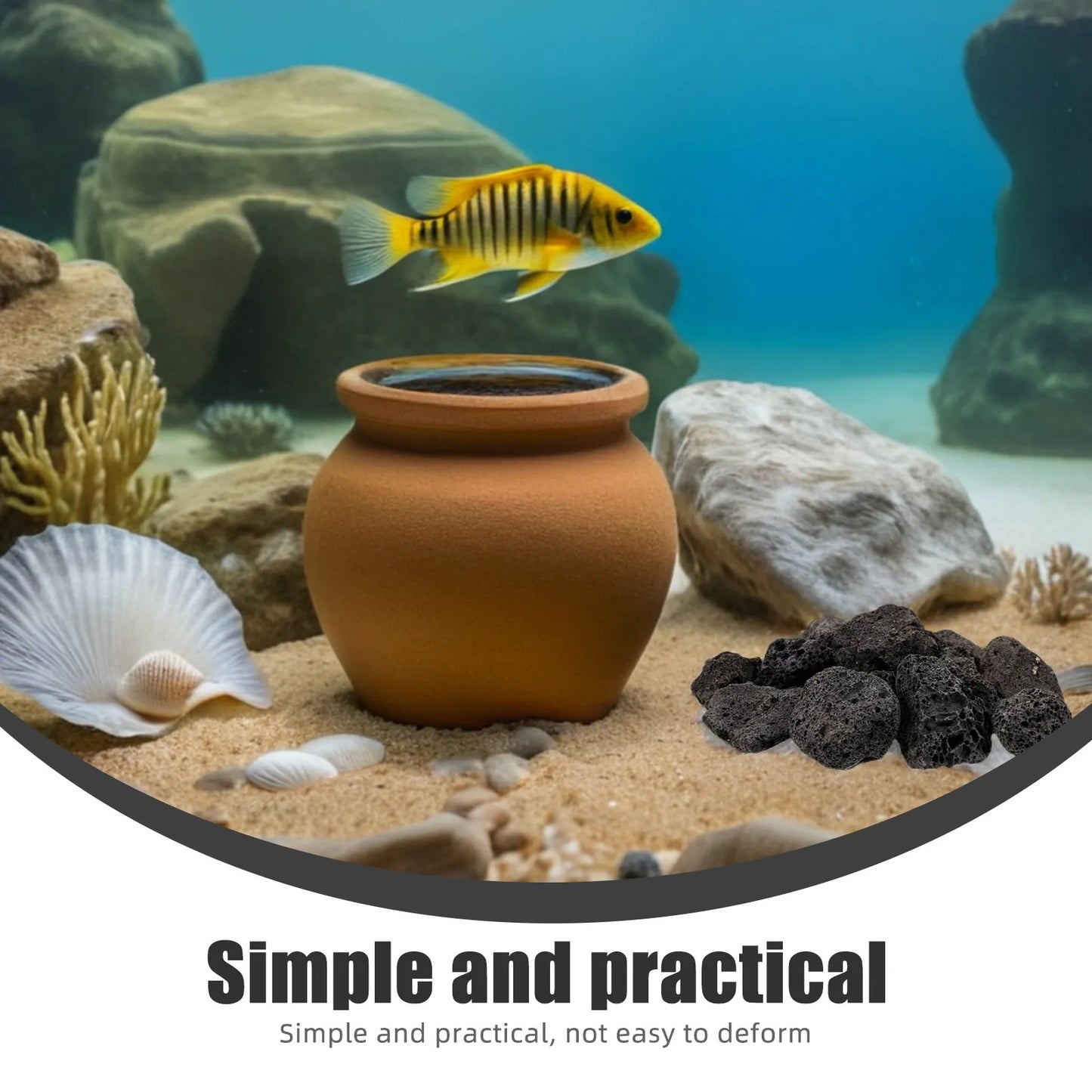 1Pack Natural Volcanic Stones Lava Rocks Small Size Fish Tank Decoration Potted Plants Planter Rocks Aquarium Accessories