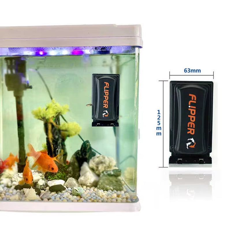 FLIPPER Magnetic Cleaner Fish Aquariums Glass Brush Tank Cleaning Tool Fish Tank Glass Cleaner Brush with Algae Scraper Tools