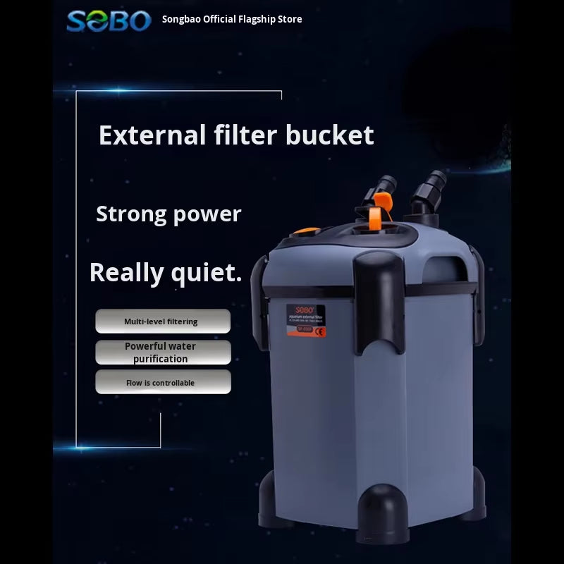 SOBO External Canister Filter Ultra Quiet with UV Light 3 Media Trays for Large Aquarium Fish Tank Water Purification
