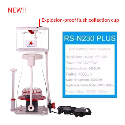 110-240V Red Starfish  Aquarium Internal Protein Skimmer Sump Pump Saltwater Marine Reef Needle Wheel Venturi Pump 200-600L