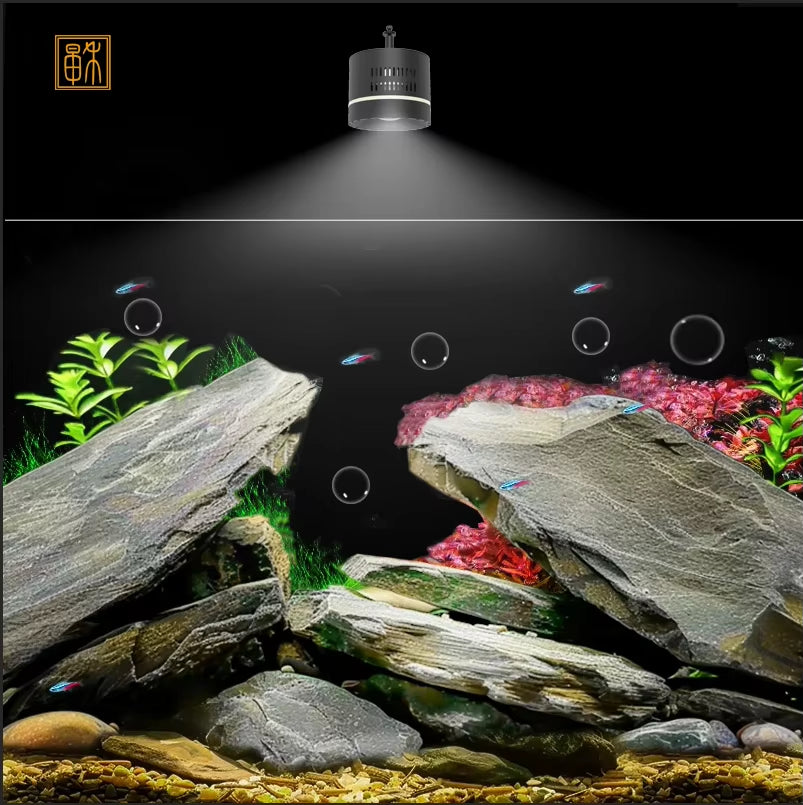Zaohetian 100W Telescopic Direct with Steel Wire Rope Timed Dimming Aquarium Downlight Super Bright Led Aquarium Lamp