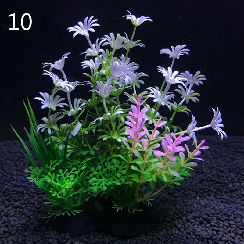Aquarium Artificial Decor Plants Simulation Water Weeds Ornament Fish Tank Plant Water Weeds Aquarium Grass Decoration 14Cm