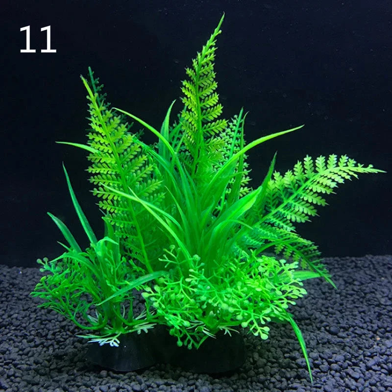 Aquarium Artificial Decor Plants Simulation Water Weeds Ornament Fish Tank Plant Water Weeds Aquarium Grass Decoration 14Cm