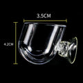 Aquarium Decoration Hanging Fish Tank Mini Crystal Acrylic Glass Pot Polka Water Planting Cylinder Cup Feeding Accessories