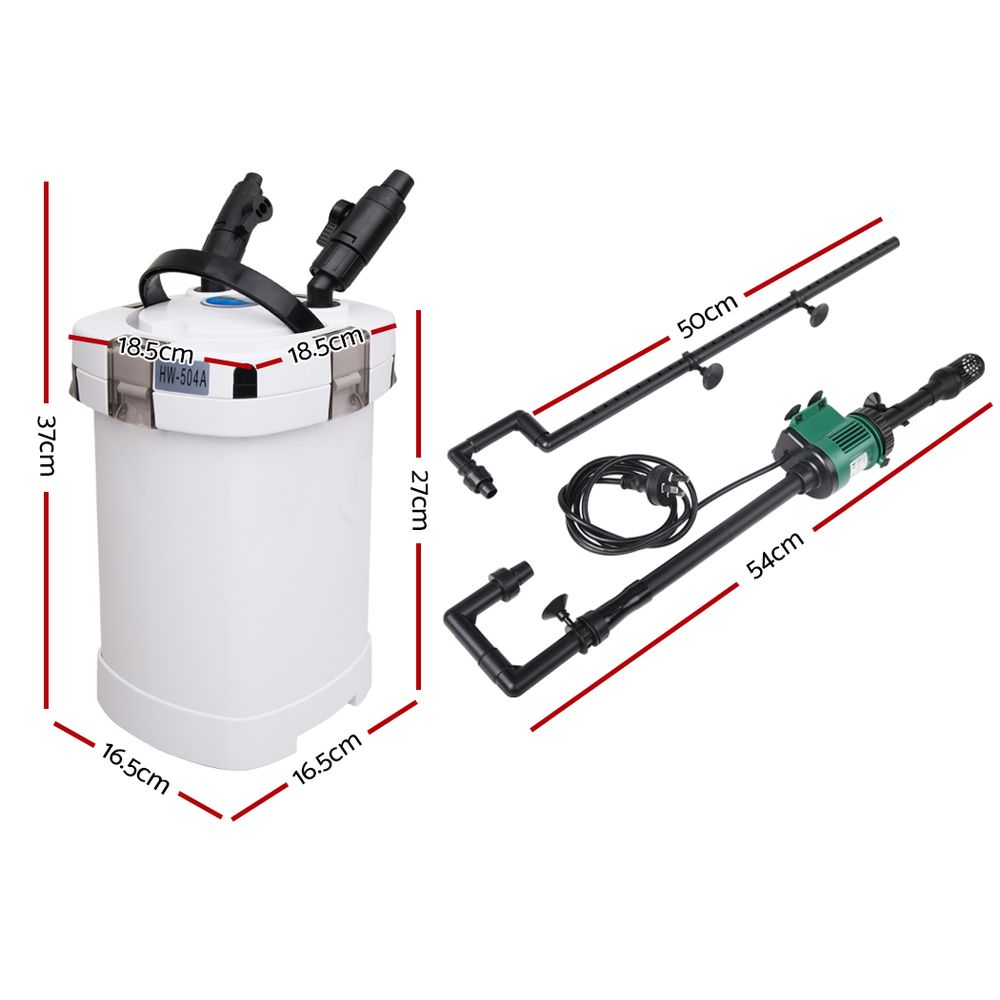 NNEDSZ Aquarium External Canister Filter Aqua Fish Water Tank Sponge Pond 1250L
