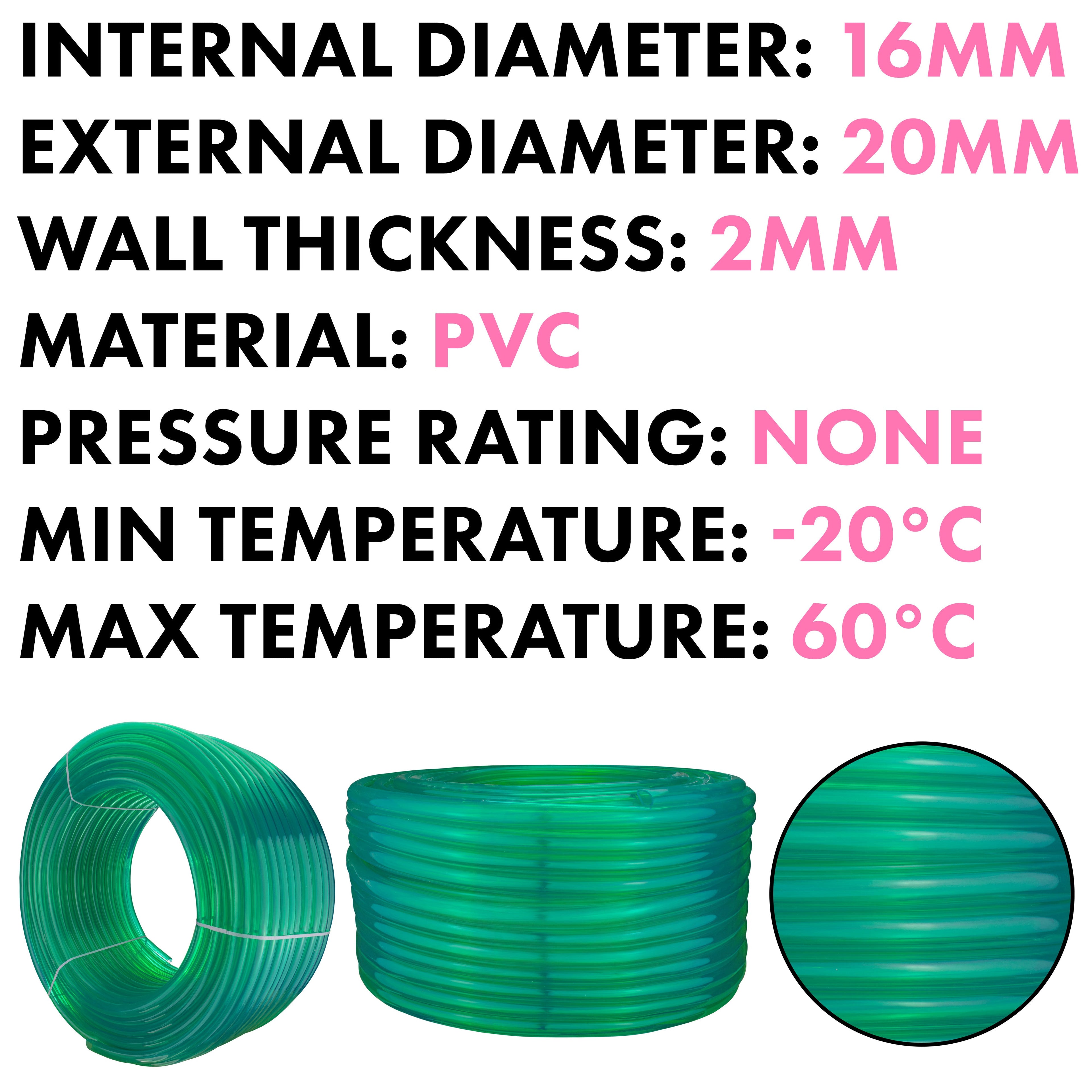 Green Semi-Transparent PVC Pipe 16mm*20mm for Pipe and Water Fitting