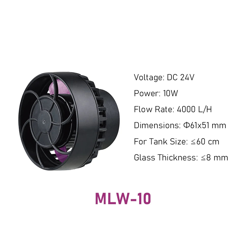 Jebao MLW Series Smart Aquarium Wave Maker Flow Pump Wifi LCD Controller Plastic Wavemaker Pump for Saltwater Freshwater Desktop