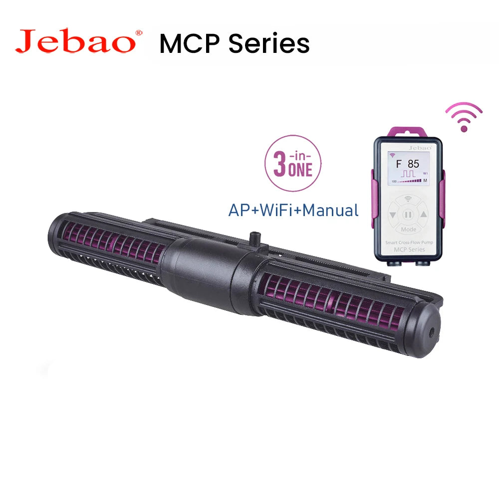 Jebao MCP Series Aquarium Fish Tank Wifi Smart Cross-Flow Circulating Pump Wavemaker with LCD Display Controller