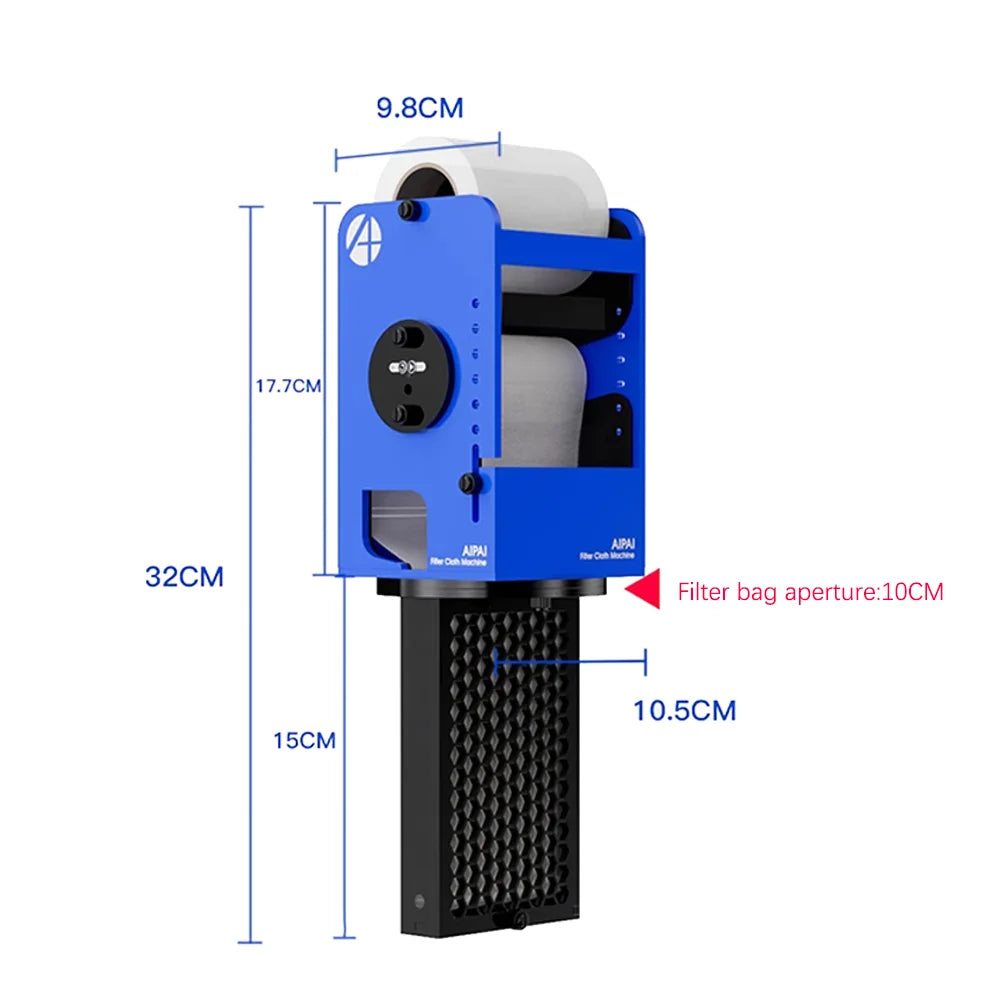 AIPAI FIO Smart Filter Roller System with LCD Screen Controller APP Control Filter Cloth Machine Aquarium Automatic Filter
