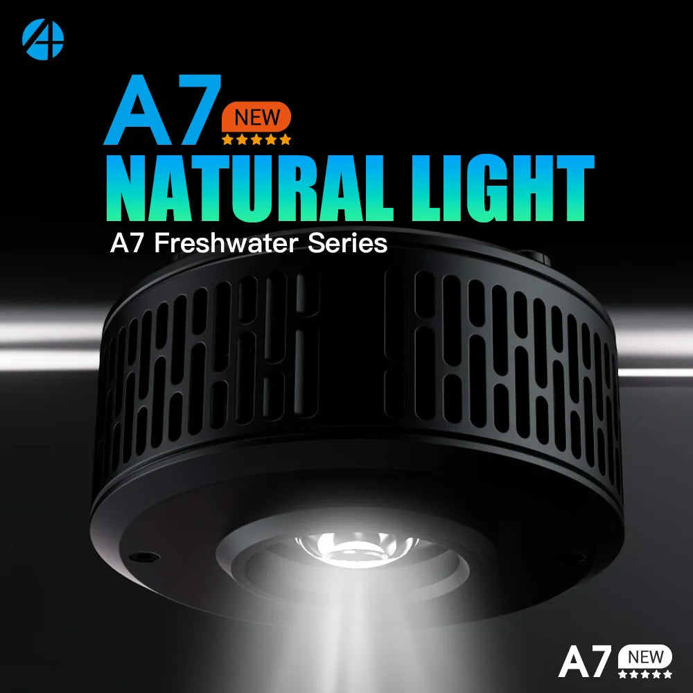 A7 100W Wifi App Controlled LED Light Full Spectrum Freshwater Aquarium Reef Light for Planted Fish Tank RGB White Aluminium