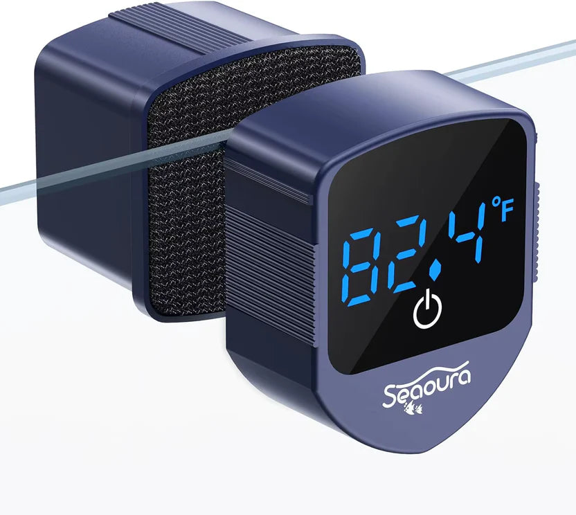 2-in-1 Magnetic Aquarium Thermometer & Glass Cleaner