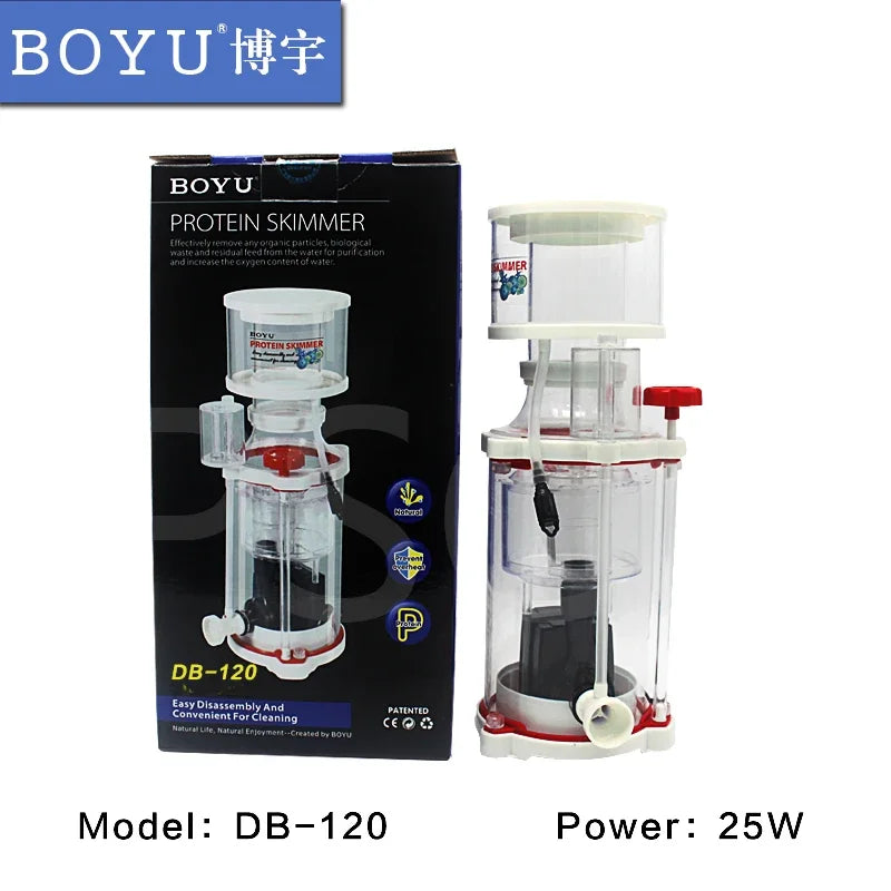 BOYU DB-120/150/200/250 Protein Skimmer, Aquarium Filter for Saltwater Marine Fish and Coral