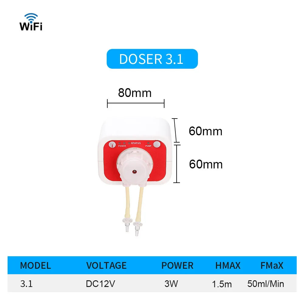 Jebao DC12V DOSER Automatic Titration Pump with WIFI Control Four Outlet Doser for Marine Reef Aquarium Fish Tanks Accessories
