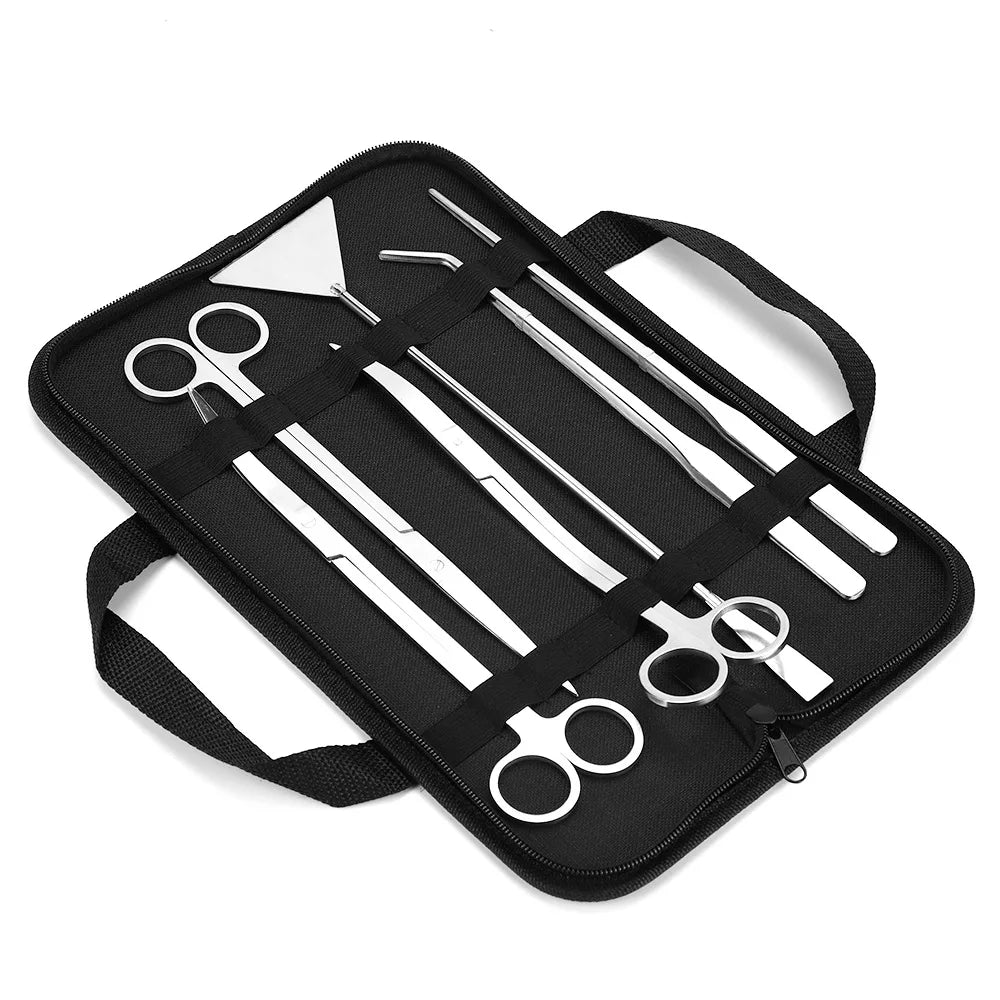 6-In-1 Stainless Steel Aquarium Tools Set Scissors Tweezers Algae Scraper Sand Shovel Fish Tank Plant Cleaning Accessories