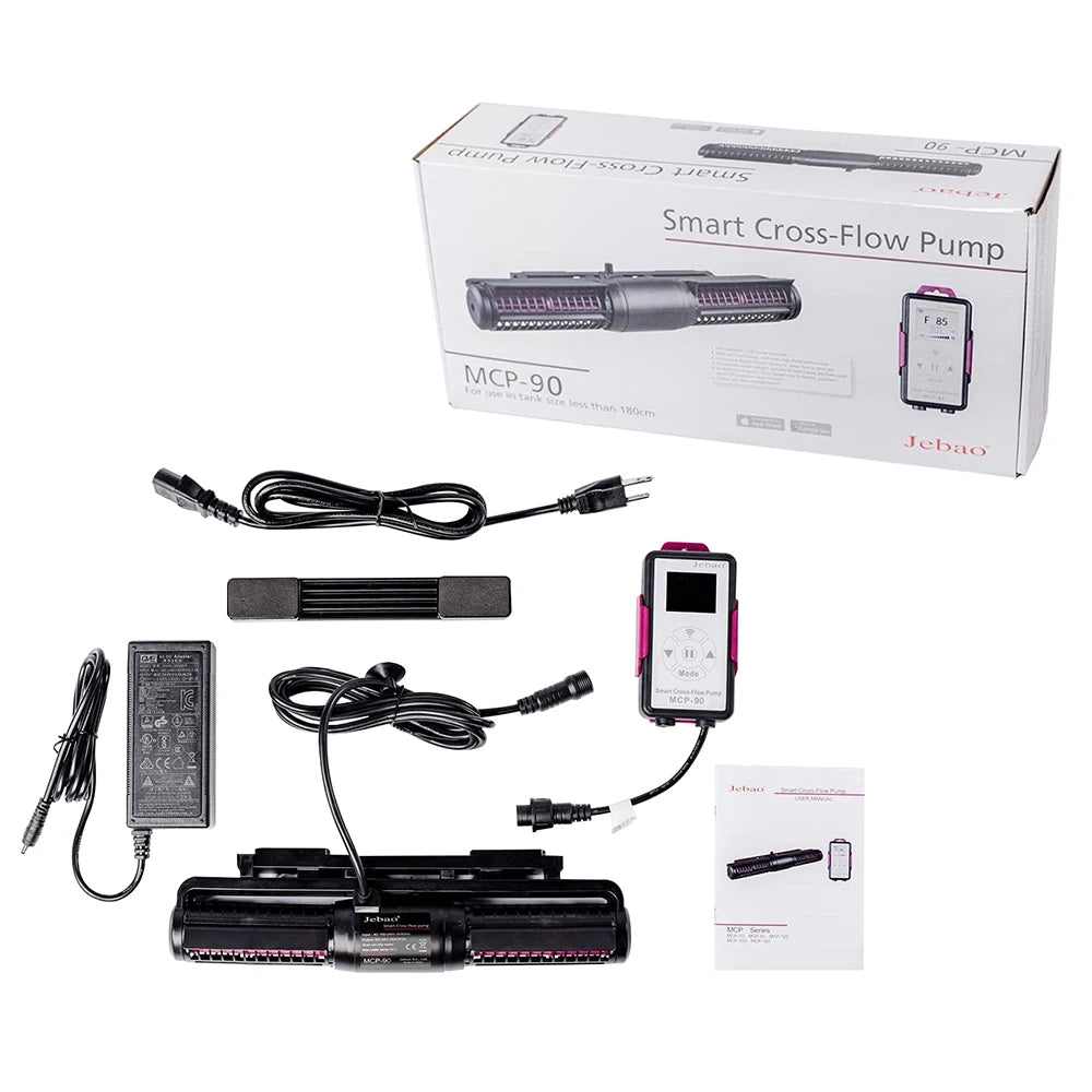 Jebao MCP Series Aquarium Fish Tank Wifi Smart Cross-Flow Circulating Pump Wavemaker with LCD Display Controller