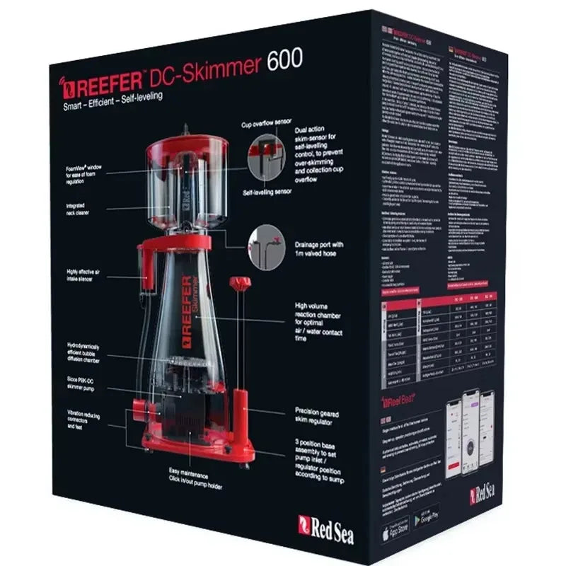 Red Sea REEFER DC Intelligent Protein Skimmer 300/600/900 Slient Skimmer Pump for 300-600L Marine Aquarium Coral Reef Fish Tanks