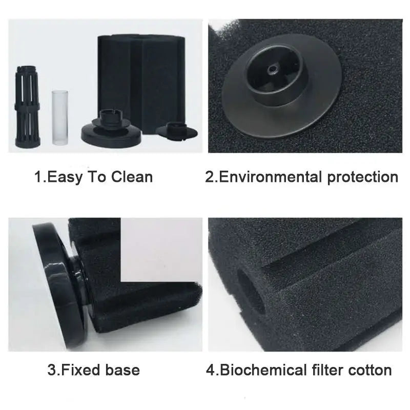 Fish Tank Aquarium Efficient Sponge Filter Aquarium Mini Cylinder Soft Biochemical Sponge Filter Bio