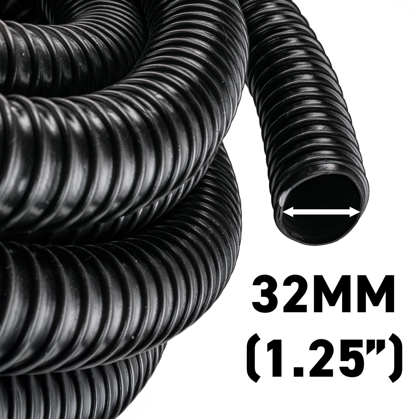 32mm (1.25") Flexible Corrugated Pipe