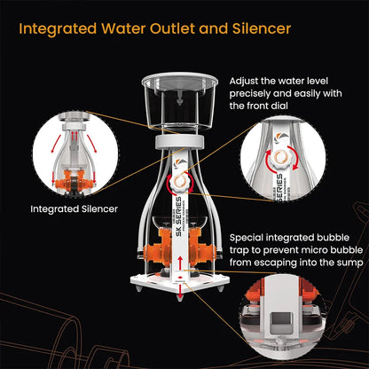2026 New MJ-SK2200/2400/2600/2800 Aquarium Protein Skimmer Dual Needle Wheel DC Water Pump Explosion Proof for Coral Reef Tank