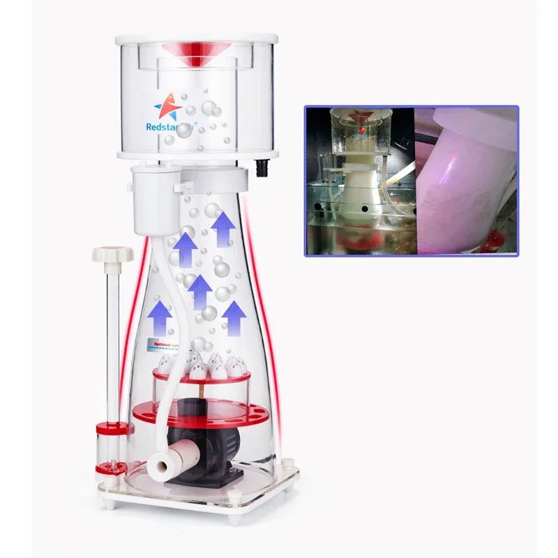 110-240V Red Starfish  Aquarium Internal Protein Skimmer Sump Pump Saltwater Marine Reef Needle Wheel Venturi Pump 200-600L
