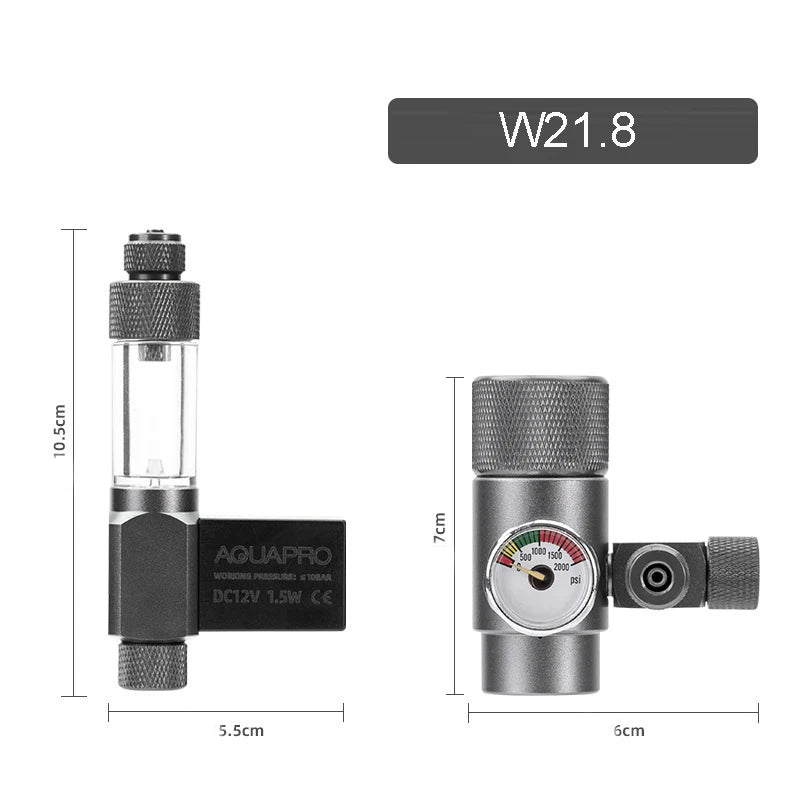 Aquarium Co2 Regulator Mini System Carbon Dioxide Reducer Solenoid Valve Cylinder Accessories Fish Tank Equipment Terrarium Set