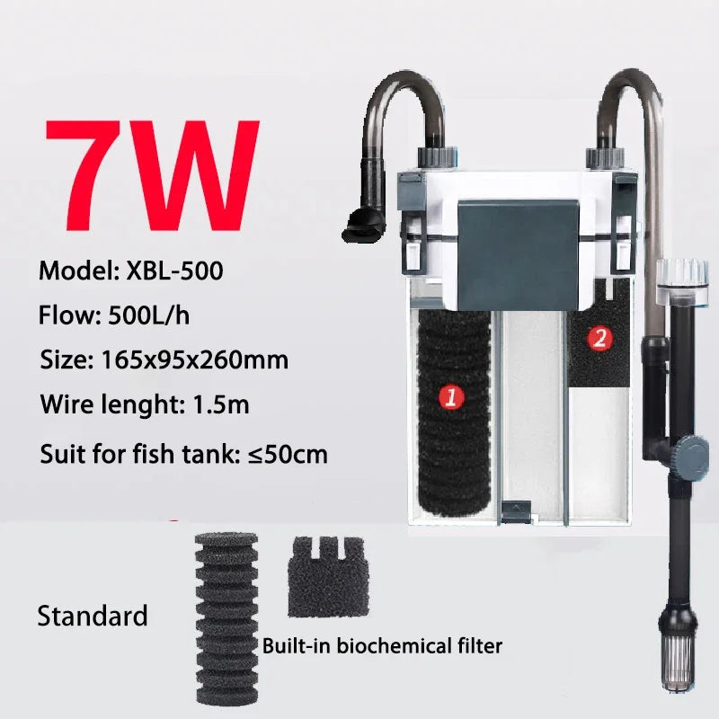 220-240V 50HZ SUNSUN XBL Series Aquarium Wall Mounted Filter Barrel External Fish Tank Small Silent Hang on Filter